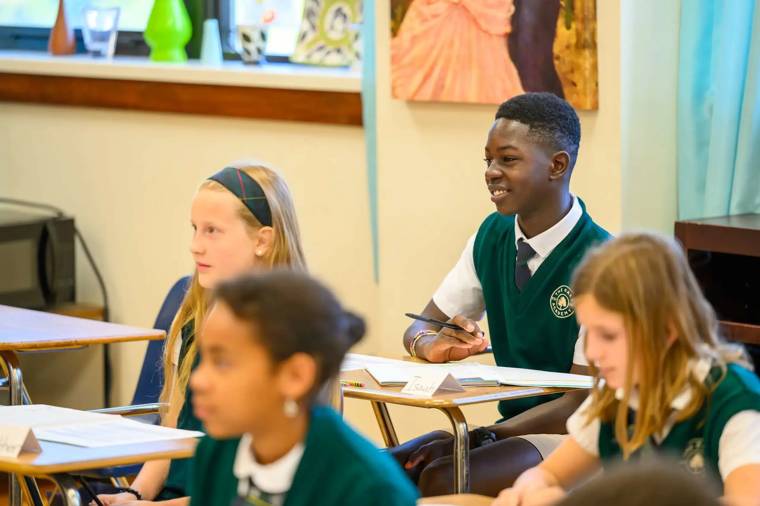 Middle School Students in class.