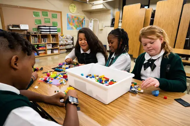 Students in afterschool club
